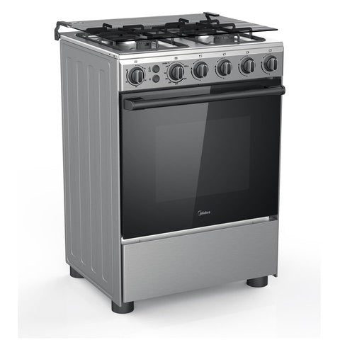 Midea 60CM Freestanding Cooker 4 Gas Burner Grill SS